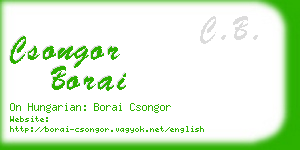 csongor borai business card